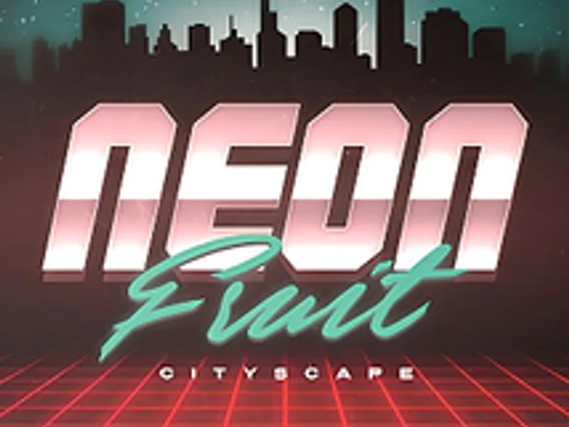 Neon Fruit Cityscape